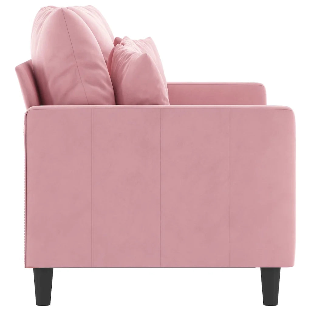 Divano a 2 Posti Rosa 120 cm in Velluto 359296