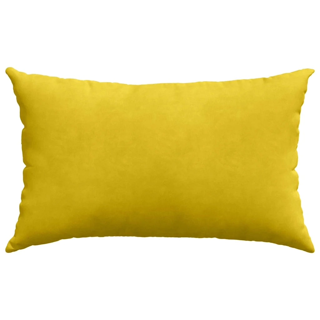 Cuscini da Divano 2 pz-Set di 2 Cuscini per Sofa Giallo 50 x 30 cm Tessuto in Cords