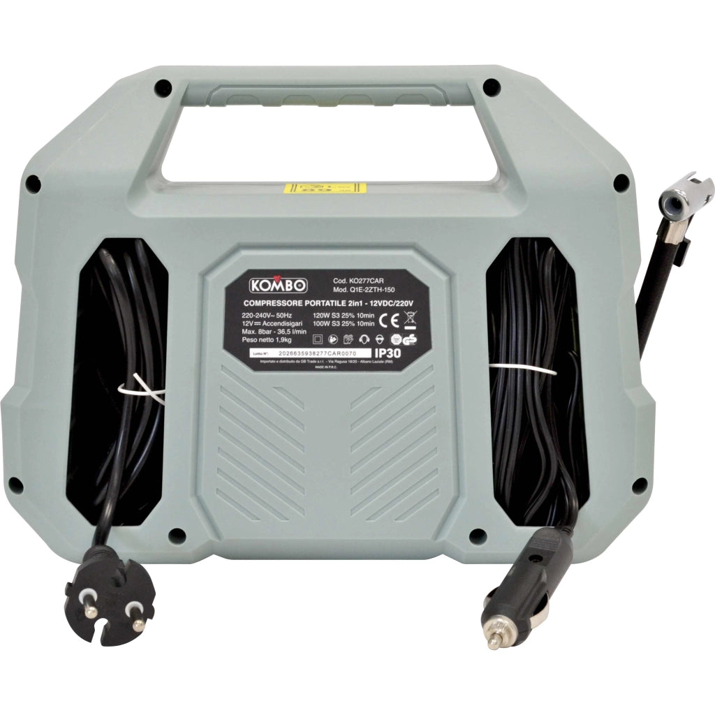 COMPRESSORE 2IN1 12V/220V PORTATILE