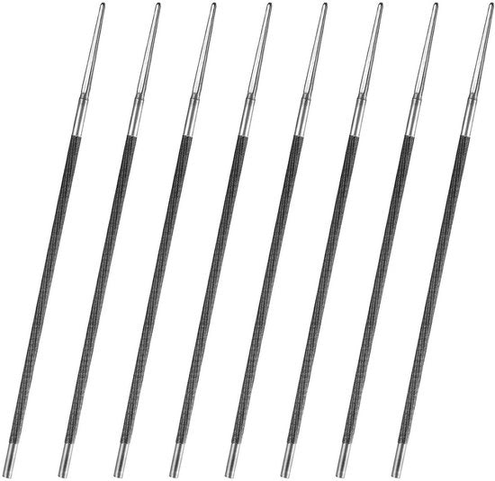 Kit di seghe a catena da manuale - 8 pezzi - Seghe in acciaio - 4,8 mm - Affilatura a mano - Dimensioni confezione 27 x 12 x 2 cm - Peso 250 gram - Seghe a catena da manuale