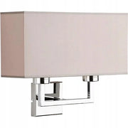 Applique ANDREA rettangolare cromo/beige 2xE27 Alfa