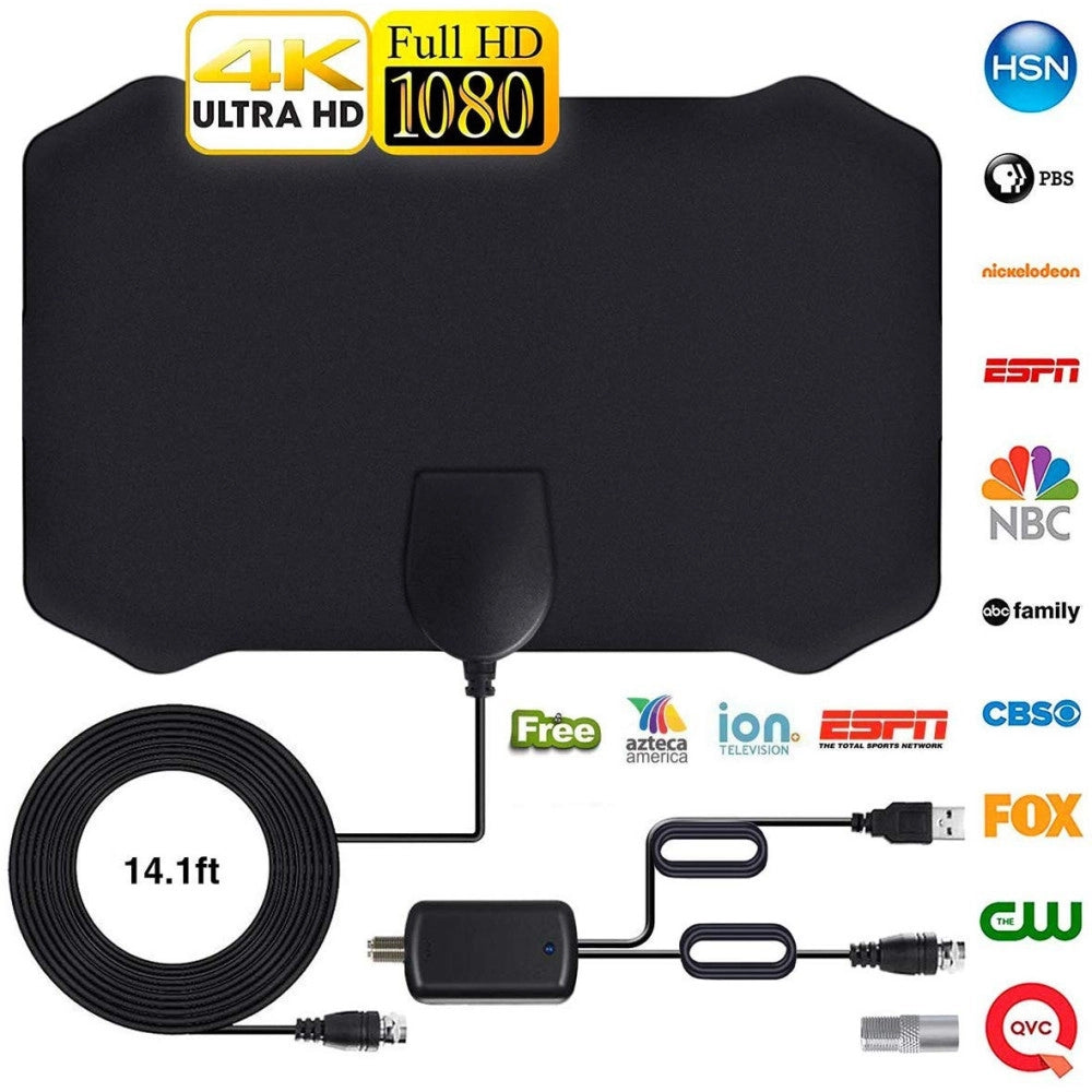 Trade Shop - Antenna Tv 50km Range Antenna Dvb-t 2 Hdtv Dtt Usb Interna Per Tv Digitale 1080p -