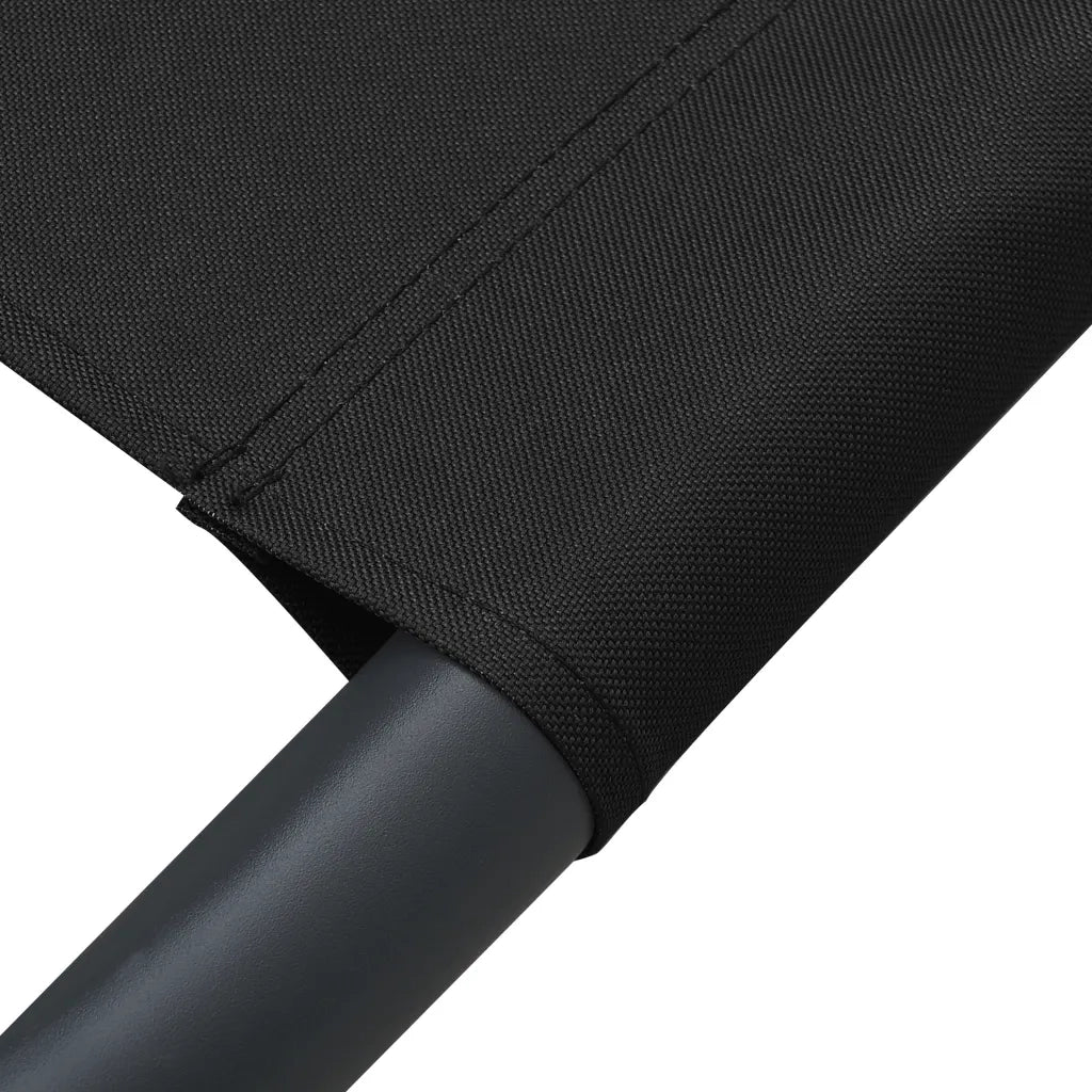 Lettino Prendisole in Tessuto Nero 313529