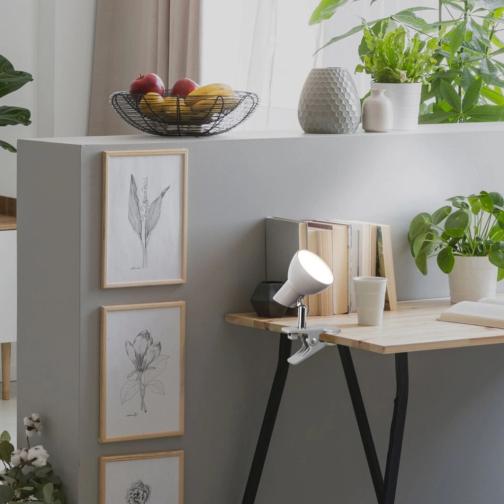 Lampada con clip grigia LED integrato 5W Rabalux Noah