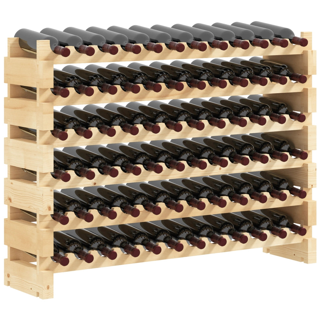 Libreria per vini 6 livelli ¨C Minimal ¨C 114x28x85cm legno pino naturale