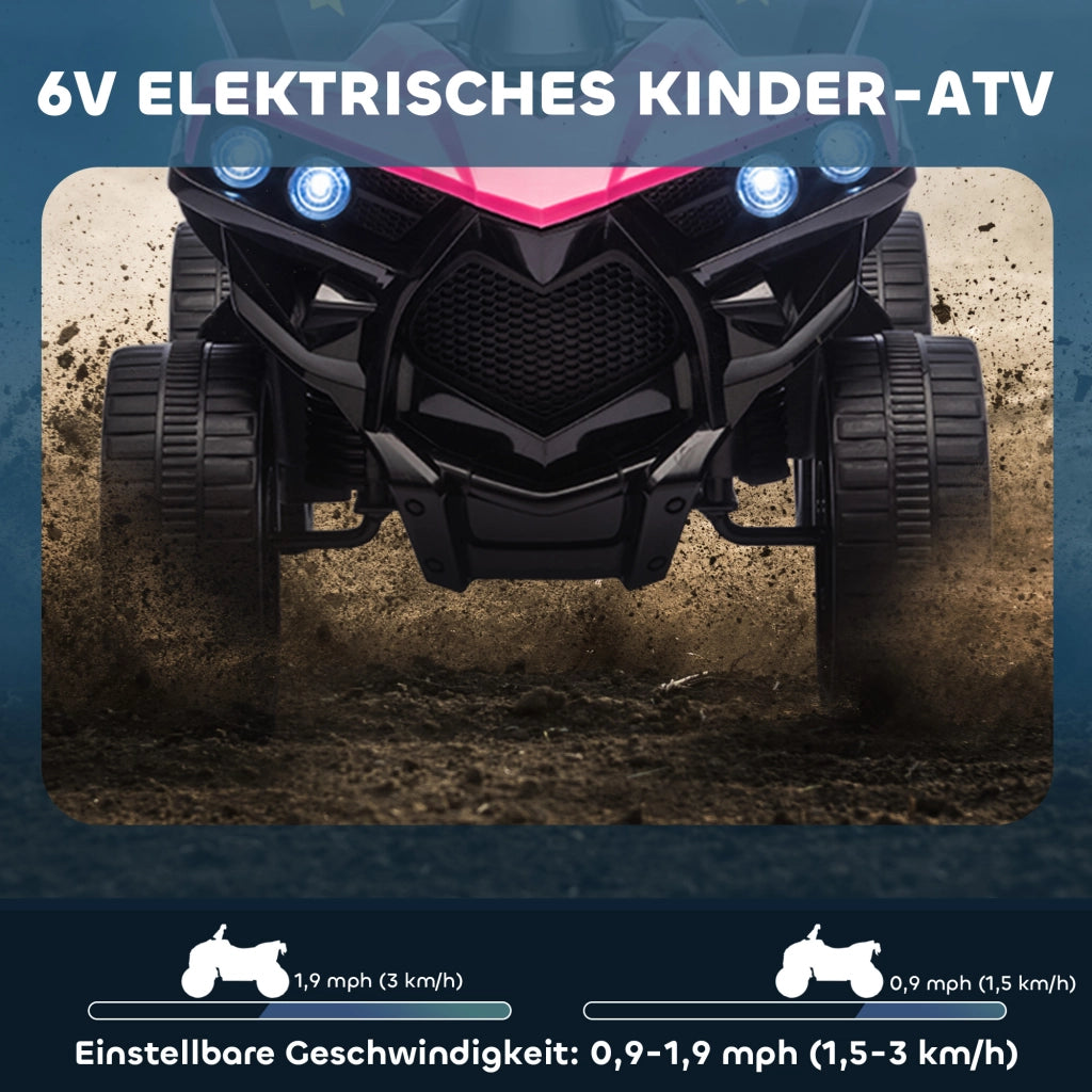 Quad Elettrico per Bambini 6V ¨C Xylo ¨C Rosa con LED e Musica