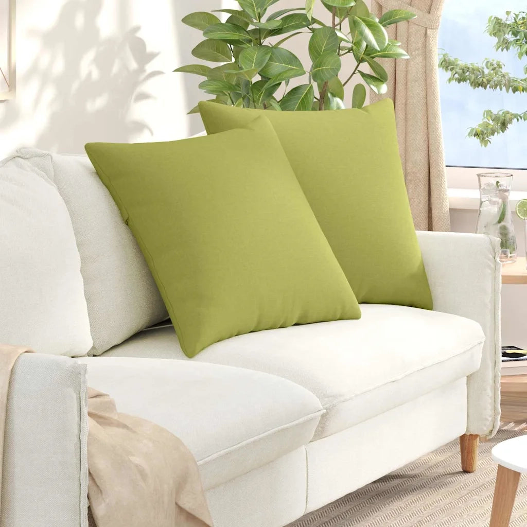 Cuscini da Divano 2 pcs Verde chiaro 60 x 60 cm Tessuto 42014007