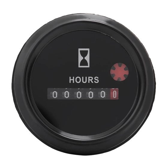 Contatore Ore Acqua-Resistente - Orologio Meccanico - 12-36V CC/CA - 99999.9 Ore - Facile da Leggere - Progettazione Completa a Secco - Contatore Ore