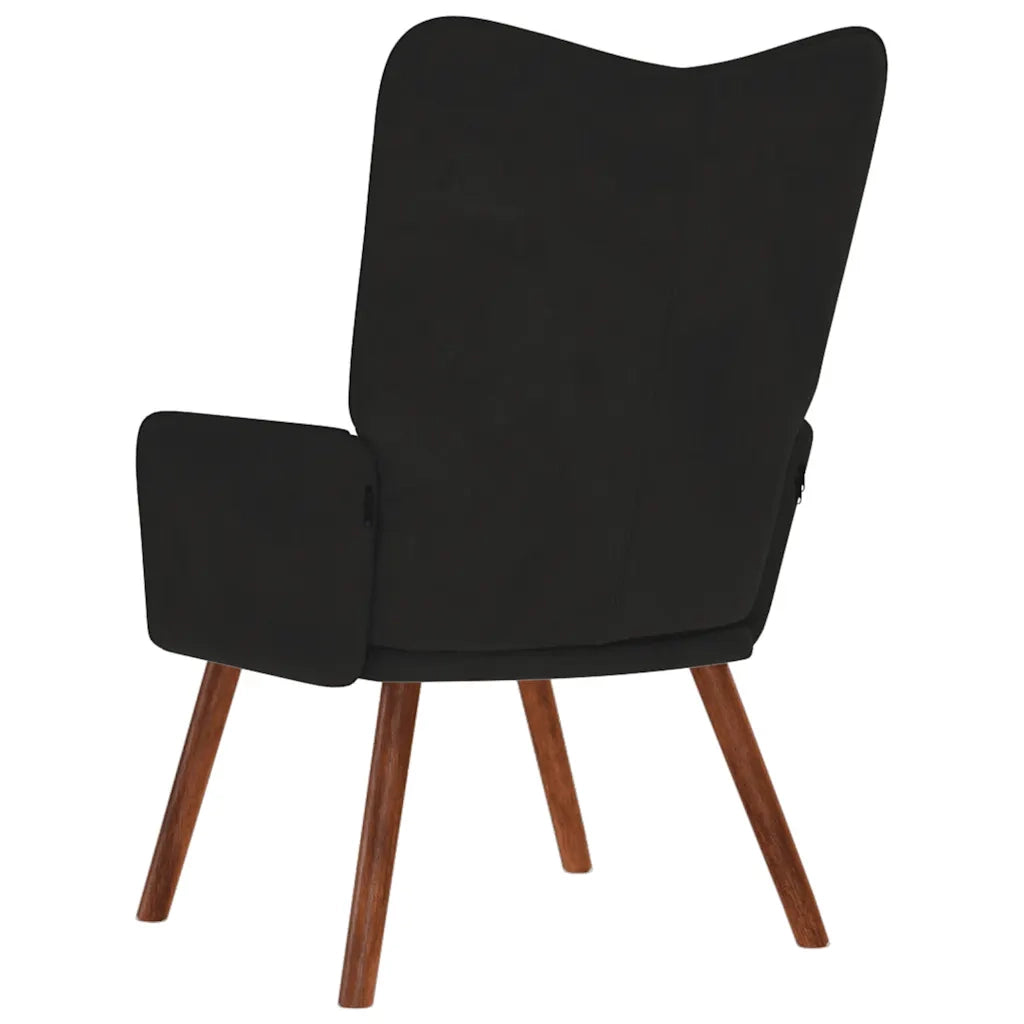 Poltrona Relax Nera in Velluto 4016816