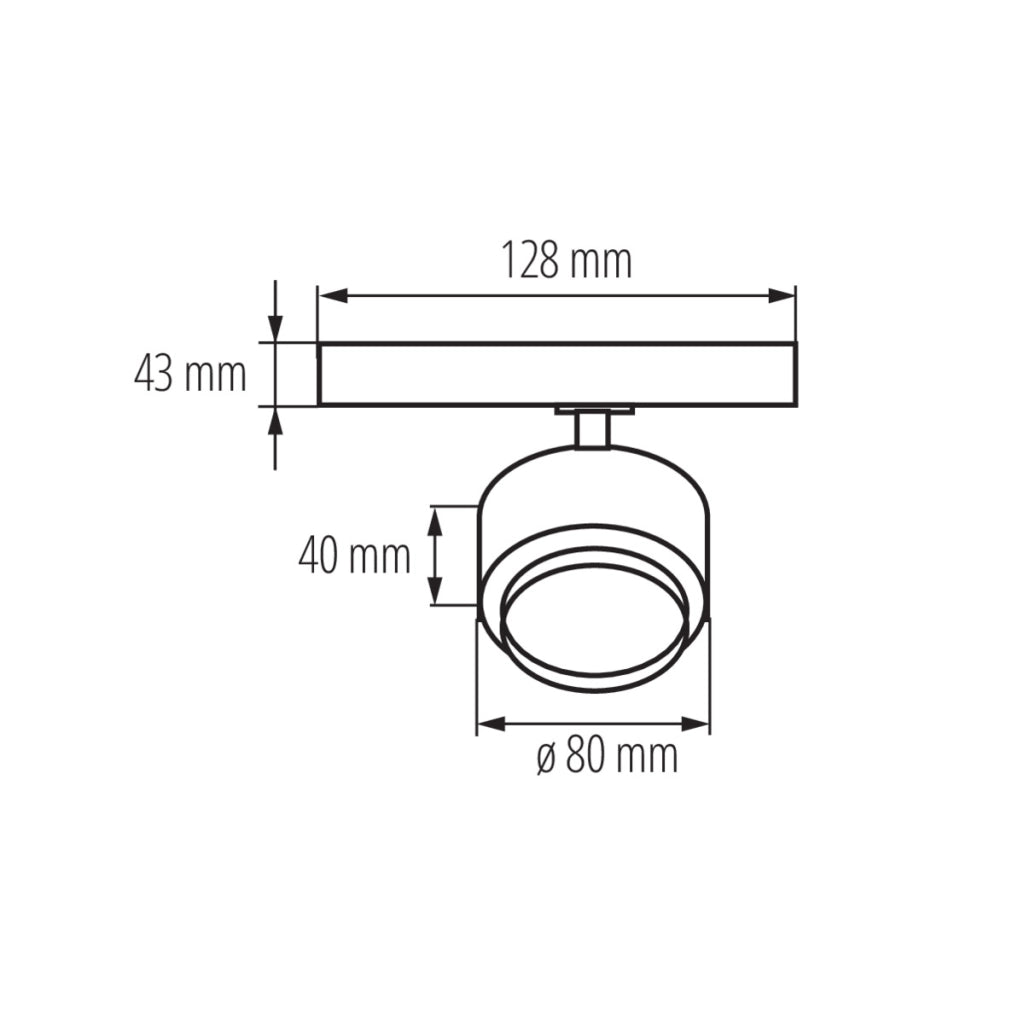 Faretto su binario nero LED 18W 3000K Kanlux BTLW