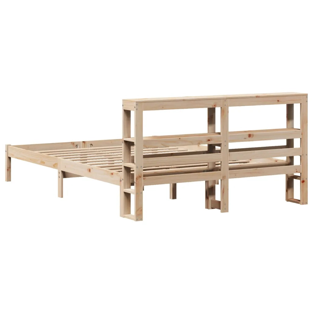 Letto matrimoniale | Letto per adulti | Letto senza Materasso 120x200 cm in Legno Massello di Pino