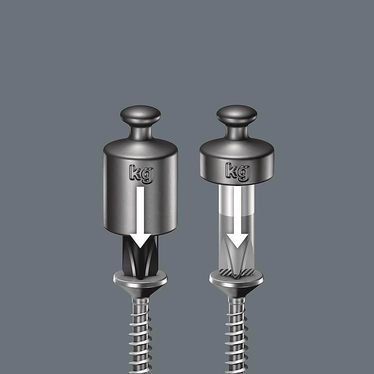 Wera 05105650001 Kraftform Set di cacciaviti 6 pezzi con impugnatura ergonomica e punte Lasertip Phillips e fessura colore Nero Verde
