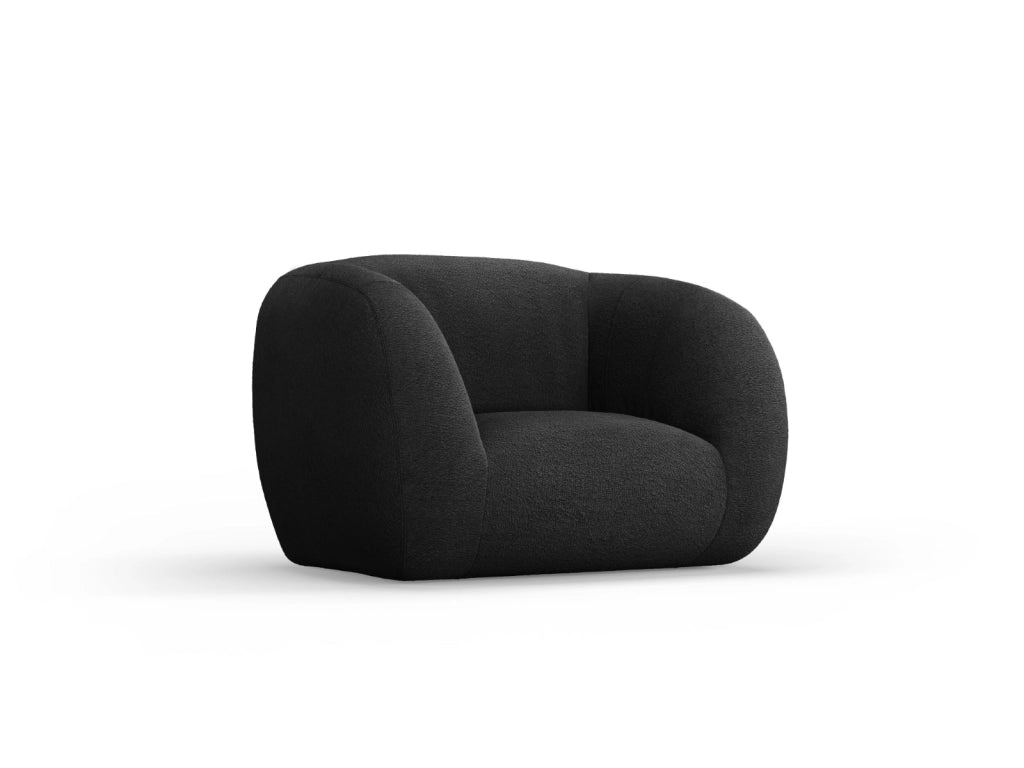 Cosmopolitan Design - Poltrona "Essen" in bouclé nero 