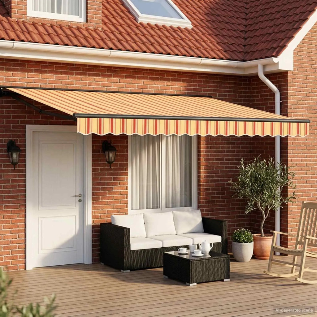 Cornice per Tenda Manuale con LED 5 × 3,5 m 3420941