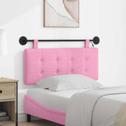 Testiera sospesa Con luce LED Rosa Tessuto 3424397