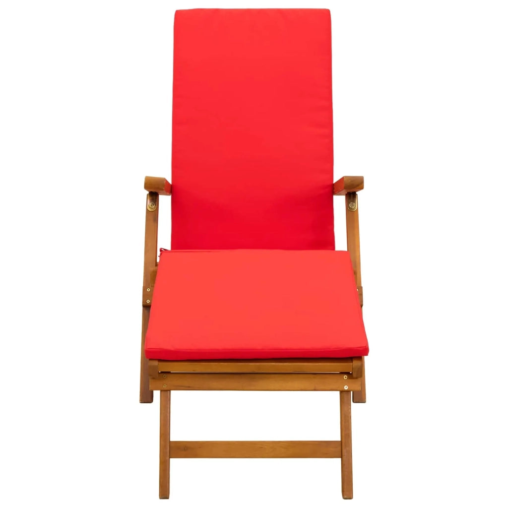 Lettino prendisole reclinabile e pieghevole 2 pcs Rosso 42025011