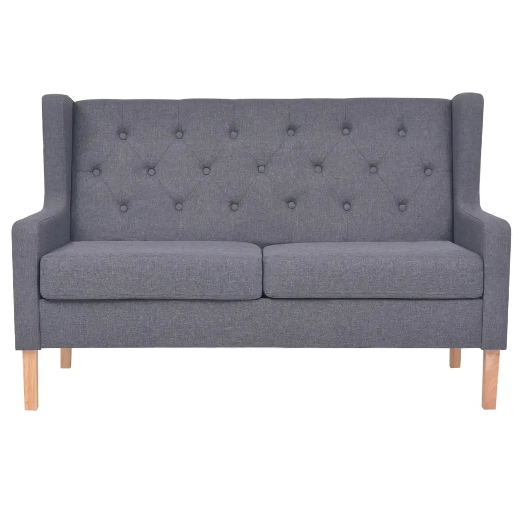 Divano a 2 Posti-Sofa 2 Posti in Tessuto Grigio