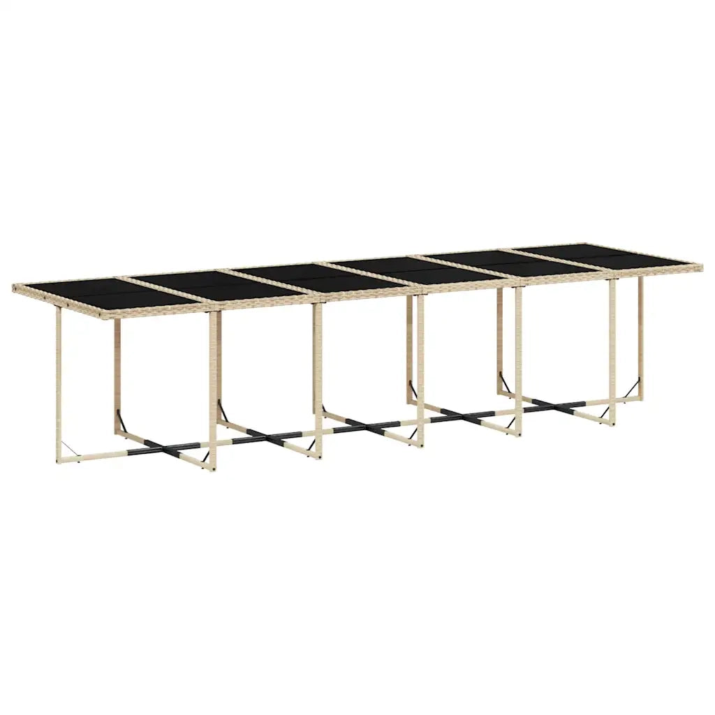 Set da Pranzo da Giardino 17 pz con Cuscini Beige in Polyrattan 3278133