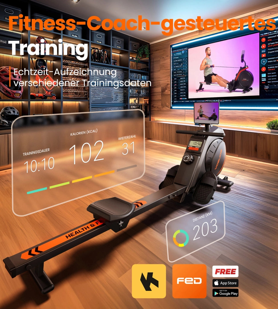 Vogatore Magnetico YOSUDA ¨C Xylo ¨C 16 Livelli Resistenza Silenziosi LCD App Pieghevole 160kg