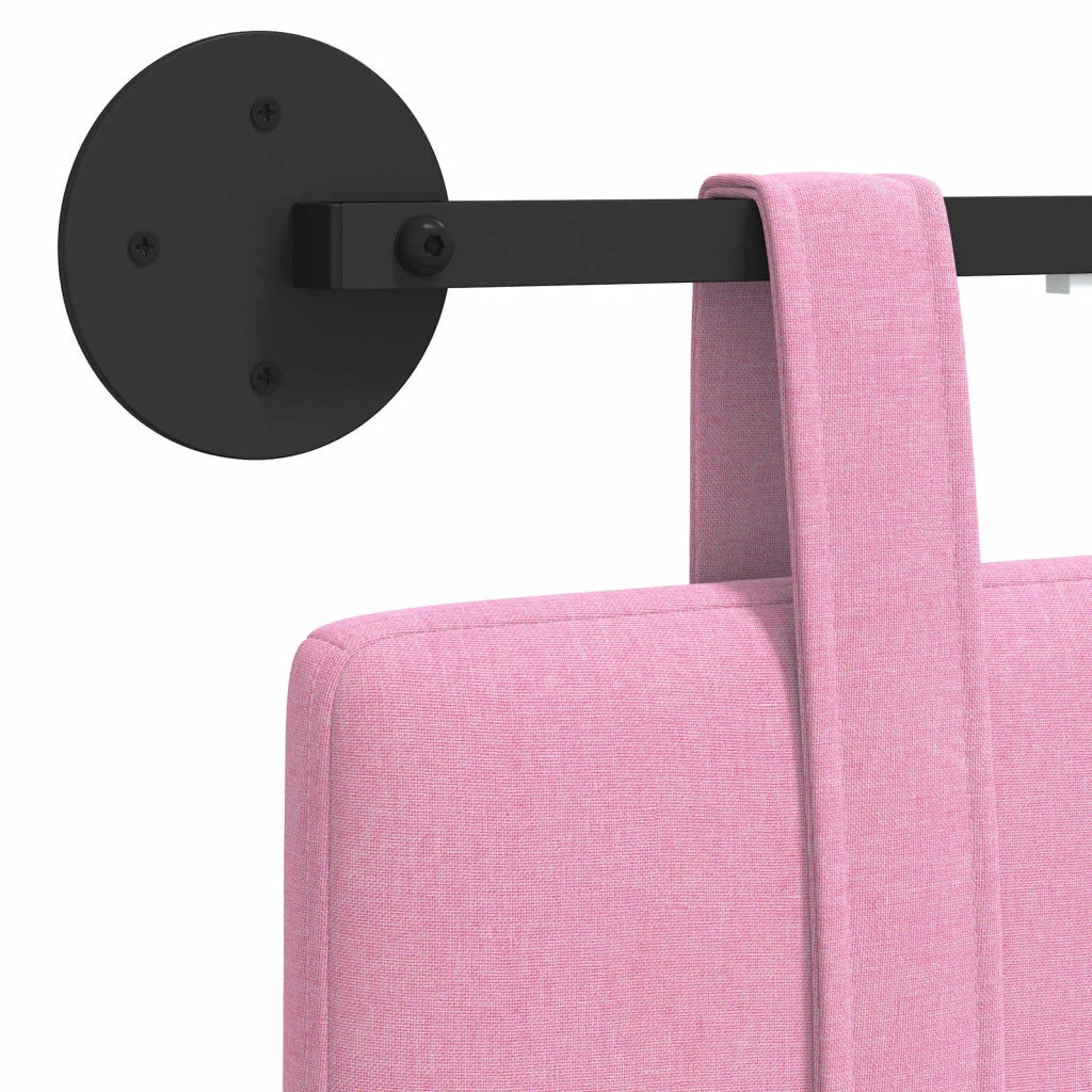 Testiera | Testata sospesa Con luce LED Rosa Tessuto