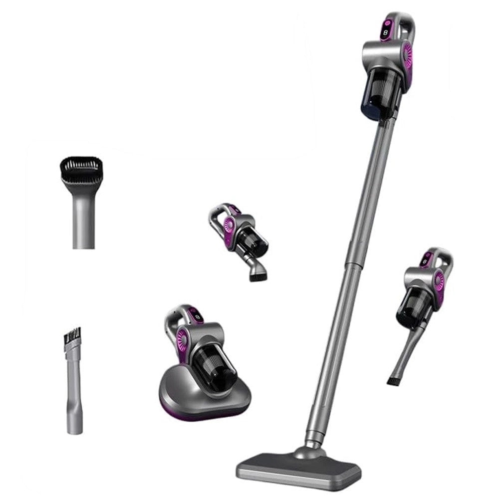 Trade Shop - Aspirapolvere Scopa Elettrica 4in1 Senza Fili Pulizia Casa Pavimenti Tappeti Acari 15000pa -