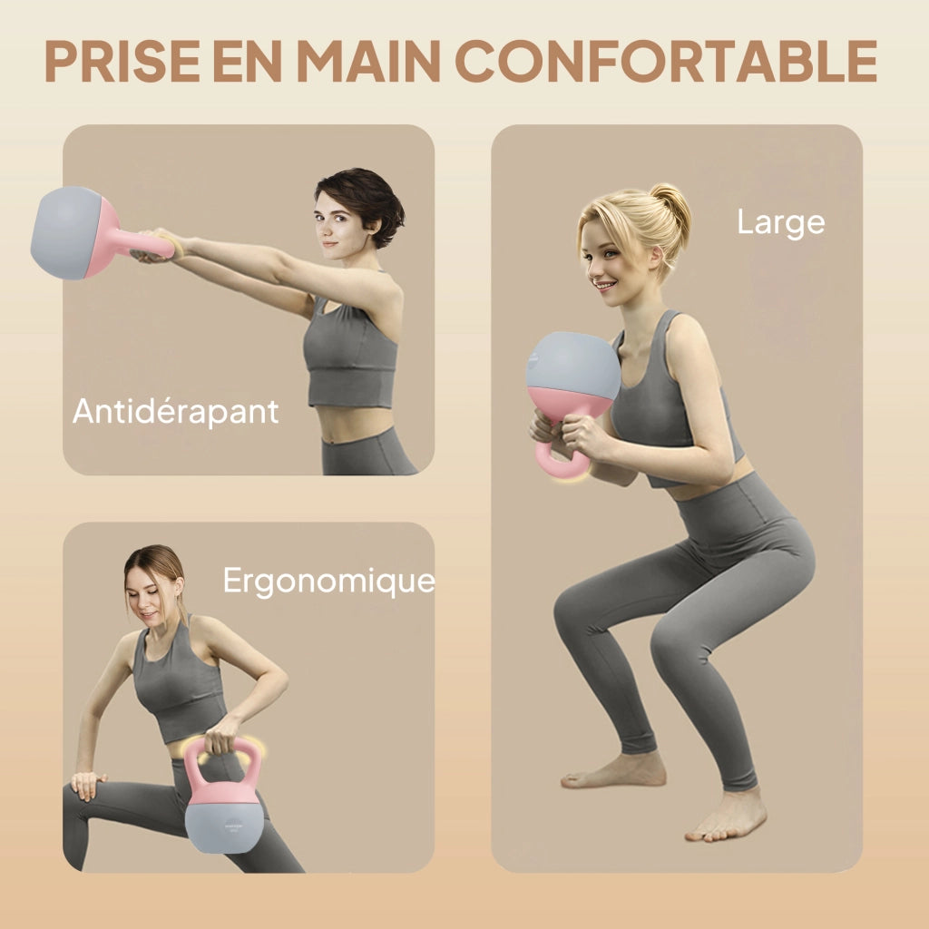 Kettlebell 6 kg ¨C Minimal ¨C 19x19x28 cm Rosa