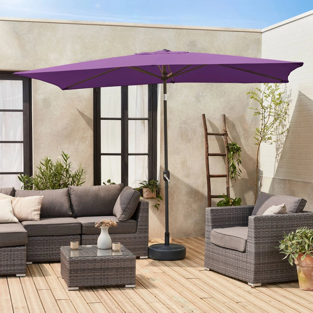 Ombrellone rettangolare, 2x3m, viola