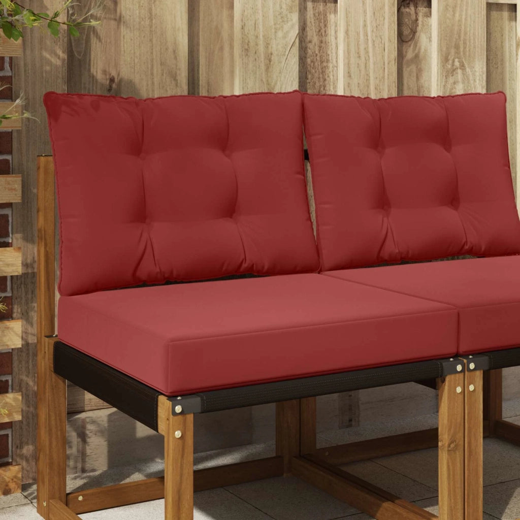 Cuscino per divano da esterno 2 pcs Rosso vino Poliestere