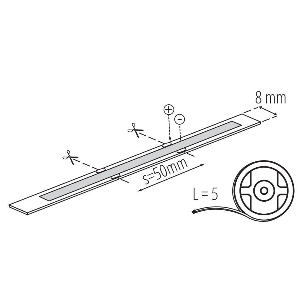 Striscia LED COB dimmerabile 5m 3W/m 3000K 24V IP00 Kanlux