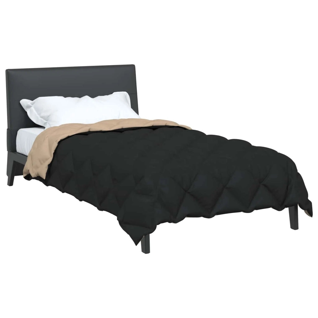 Duvet Invernale Nero e Talpa 155 x 220 cm Microfibra 42025735