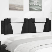 Cuscino Testiera Viana Nero e Bianco 200 cm in Similpelle 374819