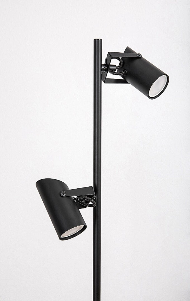 Lampada da terra industriale nera 2 spot GU10 Rabalux