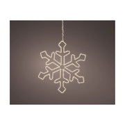 Fiocco di neve c/micro LED bianco caldo d.58cm OUT