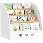 Scaffale per Bambini 4 Ripiani ¨C Minimal ¨C 60x53x60 Bianco e Naturale