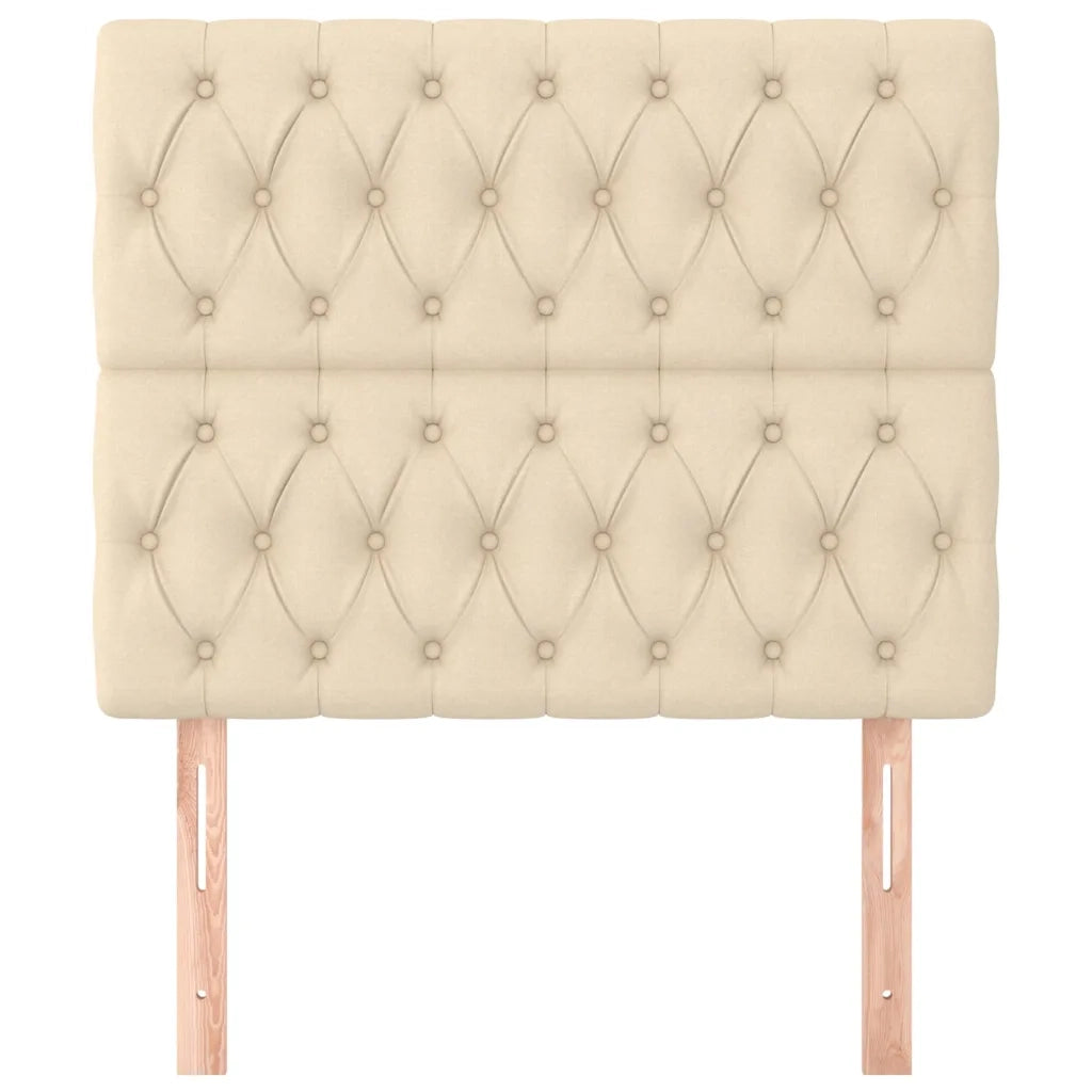Testiera | Testata Crema 100x7x118/128 cm Tessuto