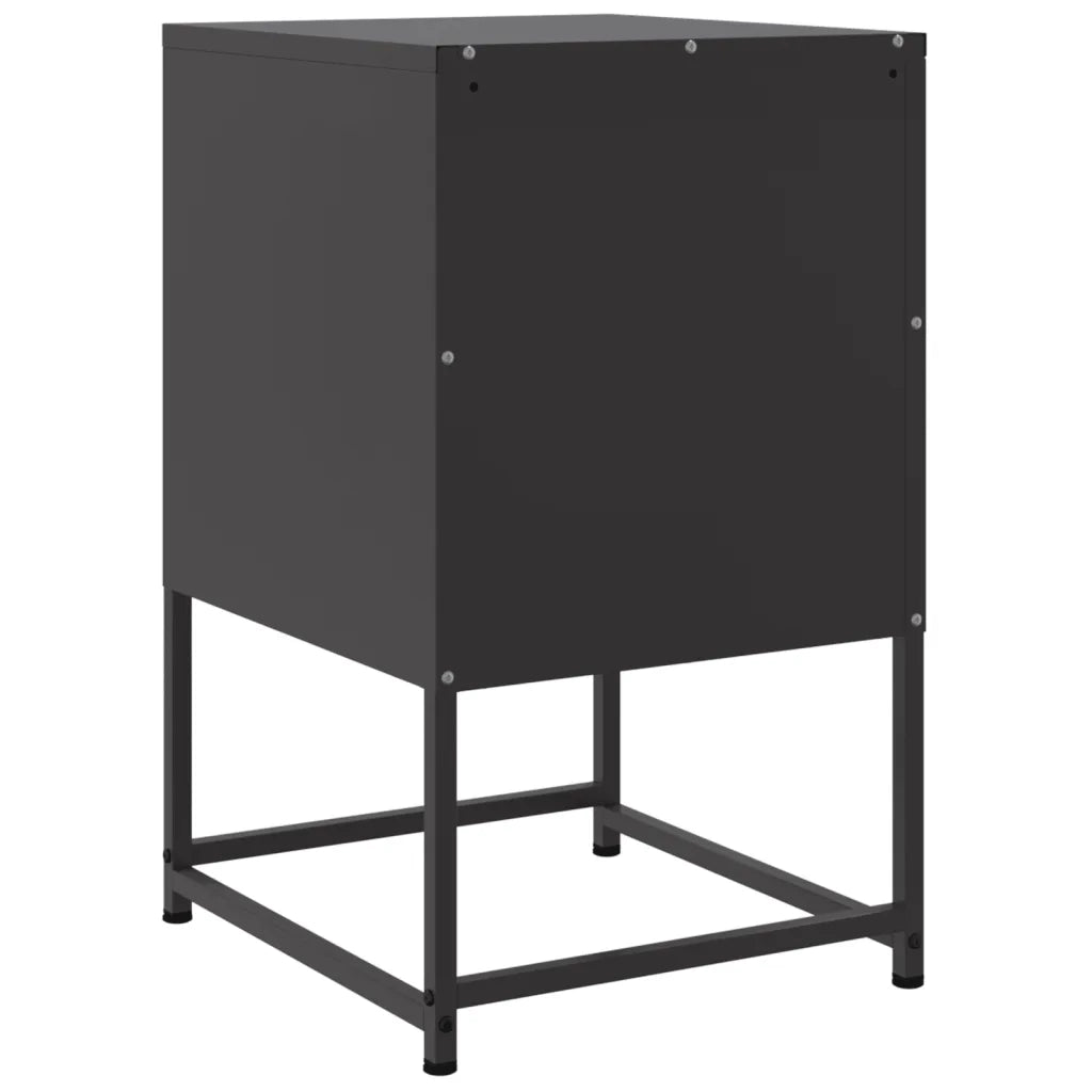 Comodino Nero 36x39x60,5 cm in Acciaio 846446