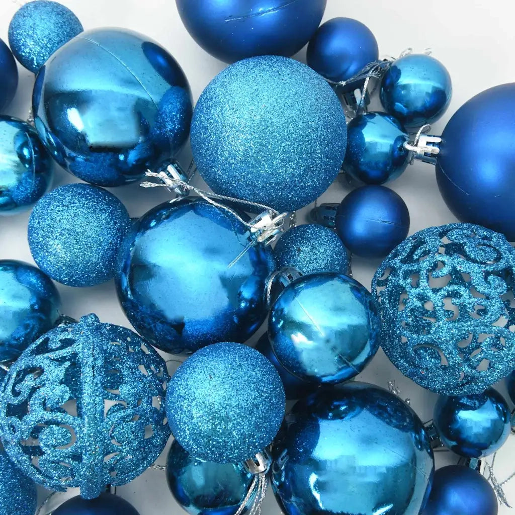 Set di Palle di Natale con 150 LED 61 pcs Blu Plastica 42018839