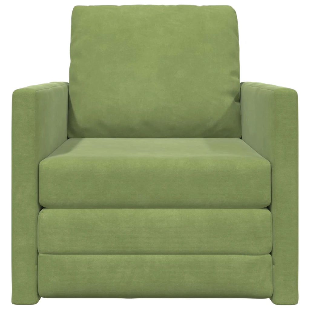 Divano letto Verde chiaro 74 x 77 x 81 cm Velluto 4106619
