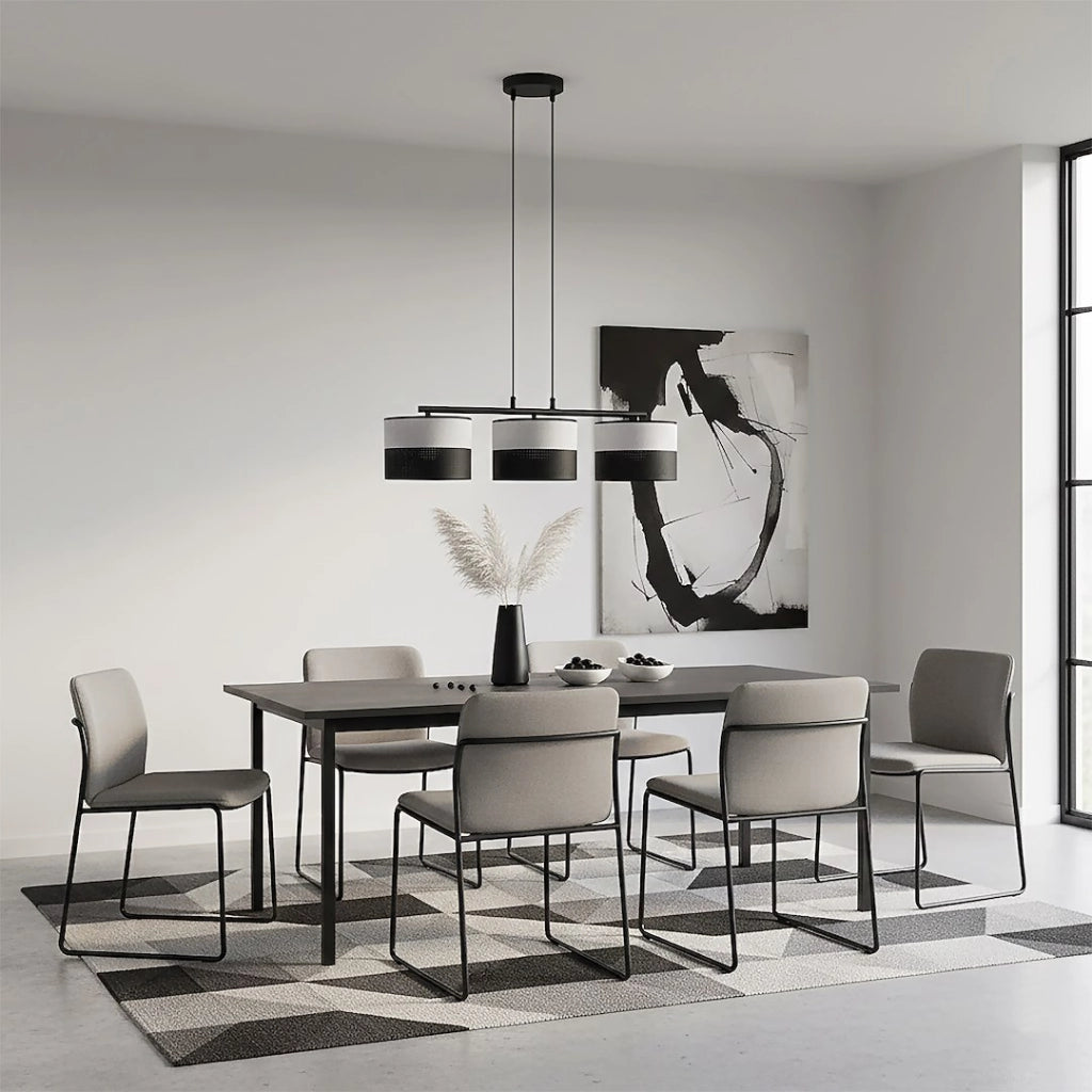 Lampada a sospensione KARBON Emibig 3xE27 metallo nero