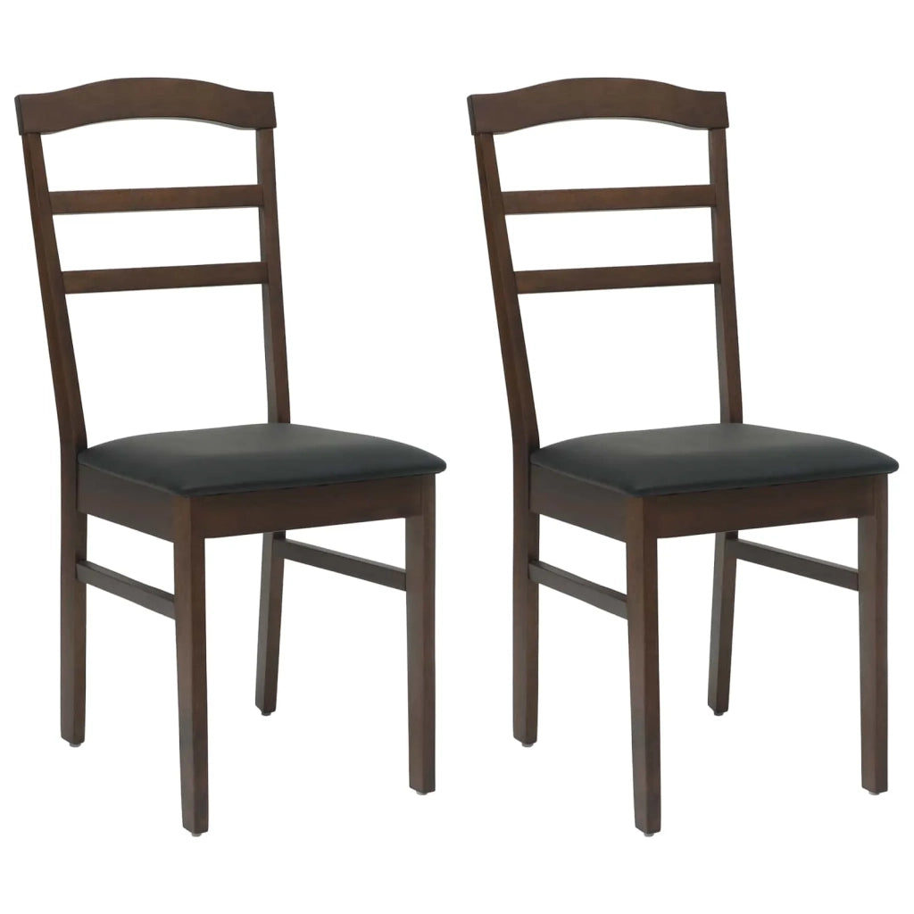 Sedia da pranzo 2 pcs Marrone chiaro e nero