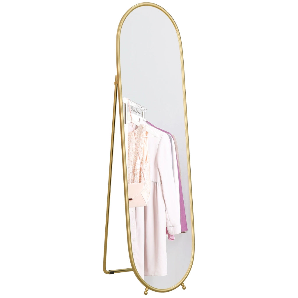 Specchio ovale freestanding ¨C Minimal ¨C 40x160cm colore oro