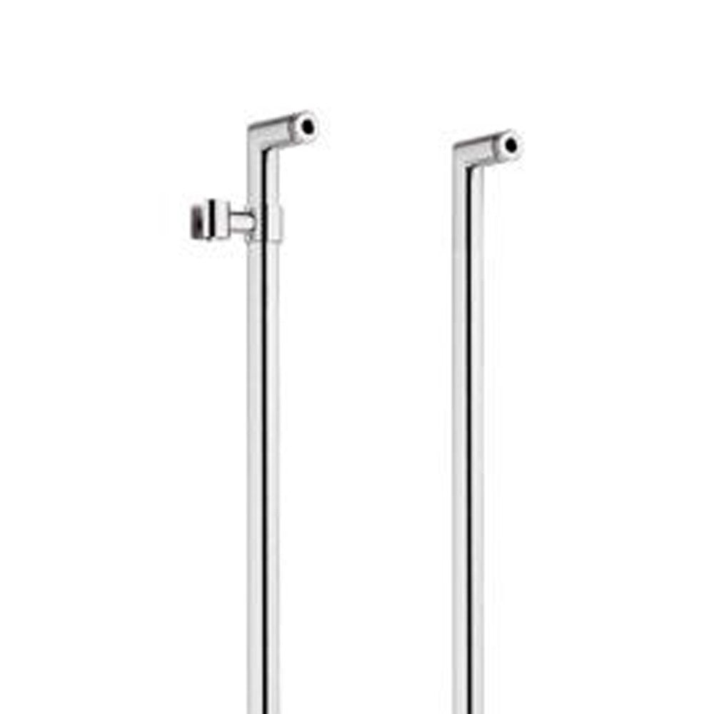Coppia colonne vasca in ottone cromato