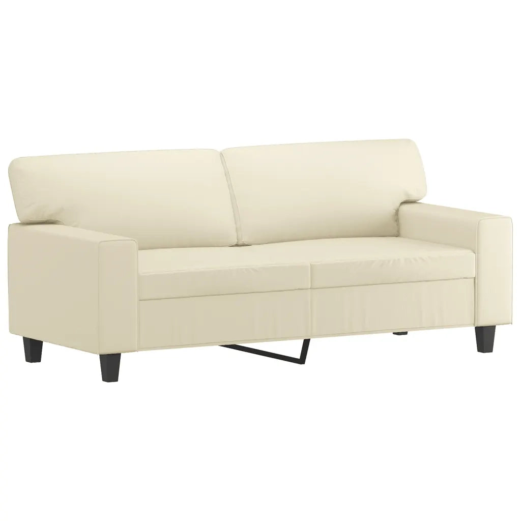 Set di Divani 3 pz con Cuscini Crema in Similpelle 3201930