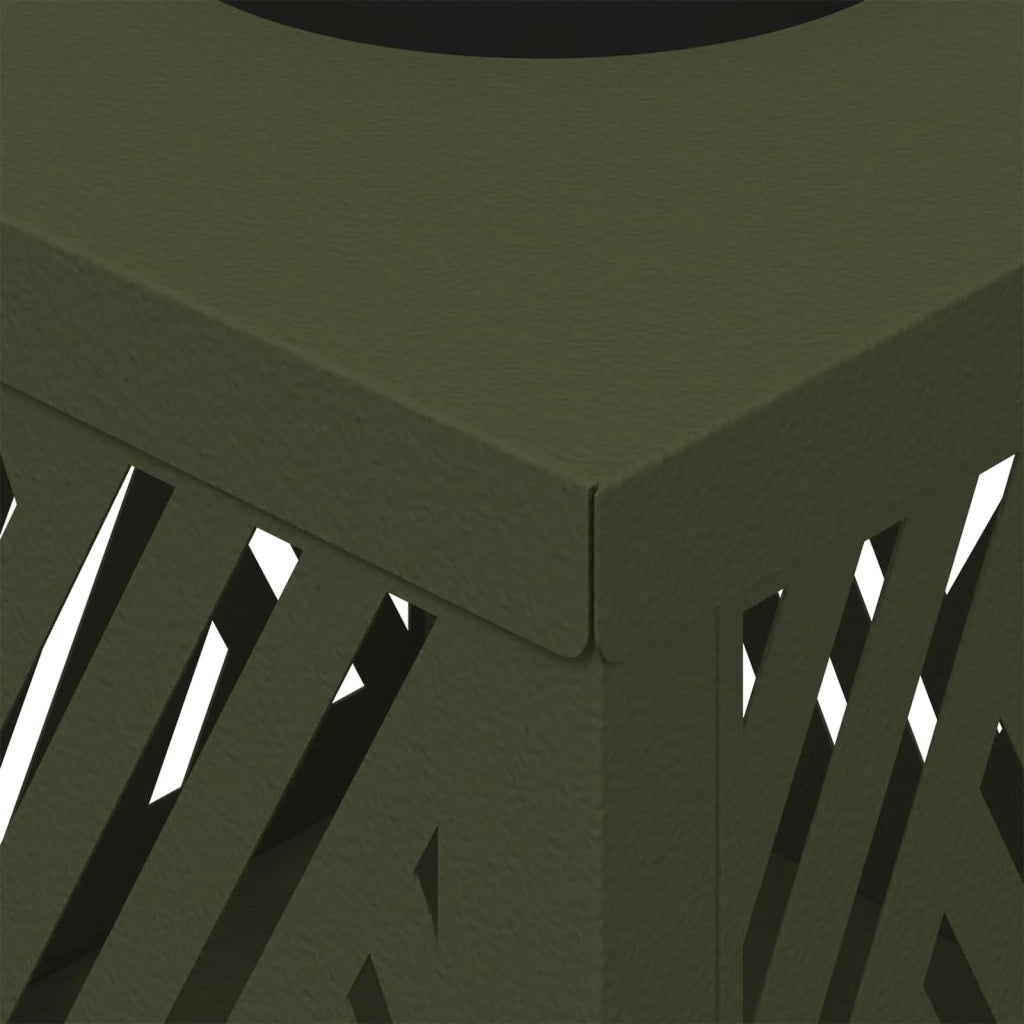 Faro LED solare per sentieri 2 pcs Verde oliva 879733