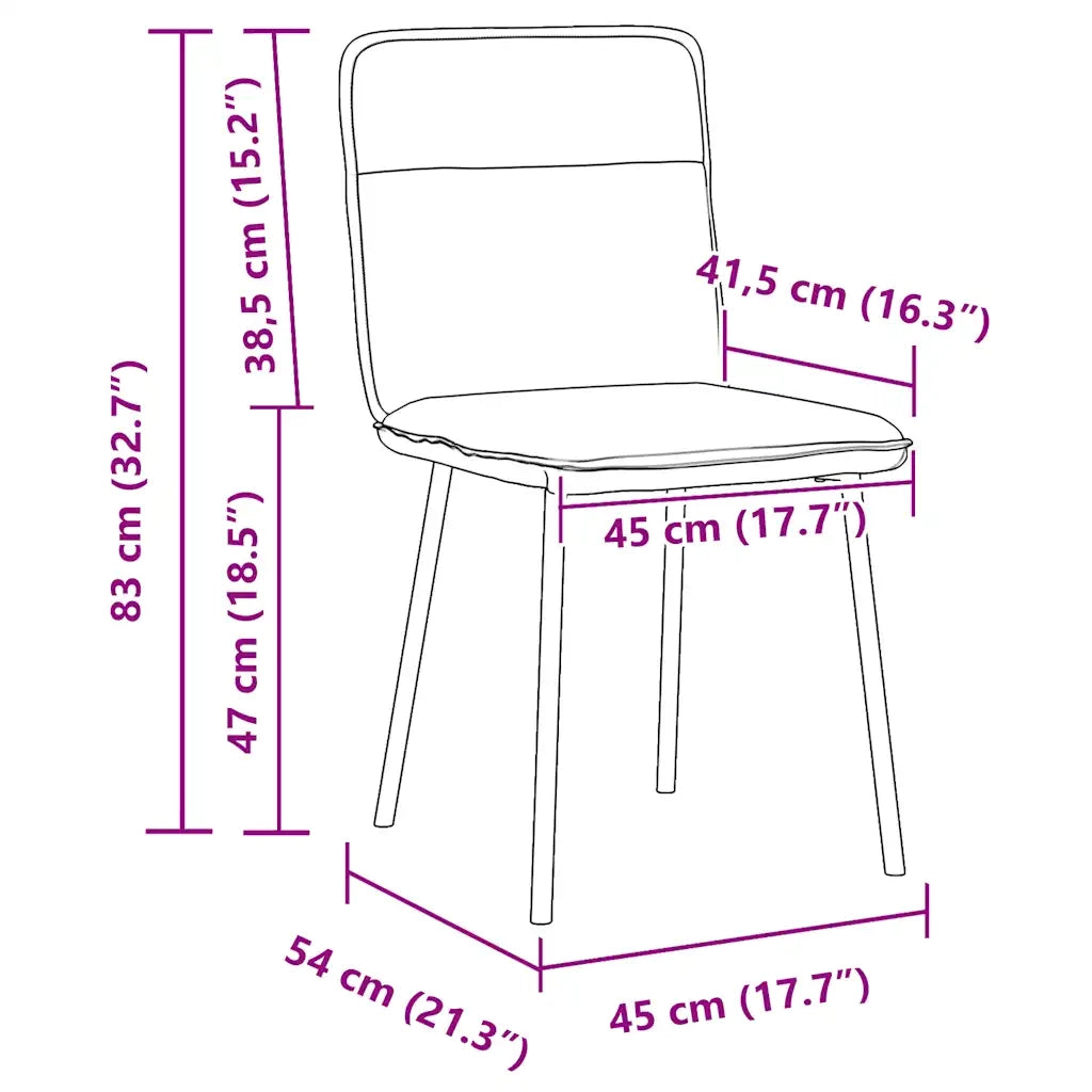 Sedie da Pranzo 2 pz Nere in Velluto 4101215