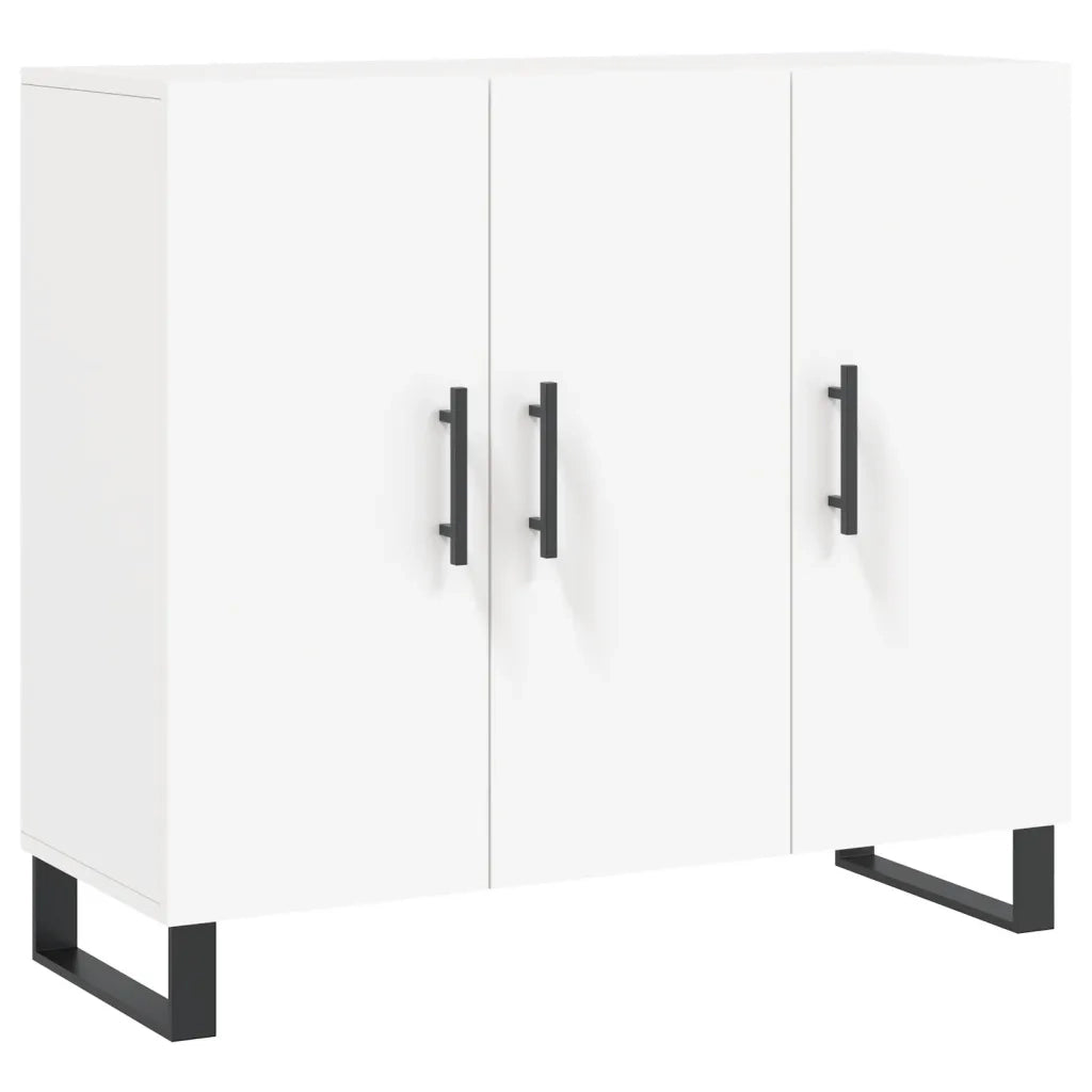 Credenza Bianca 90x34x80 cm in Legno Multistrato 828132