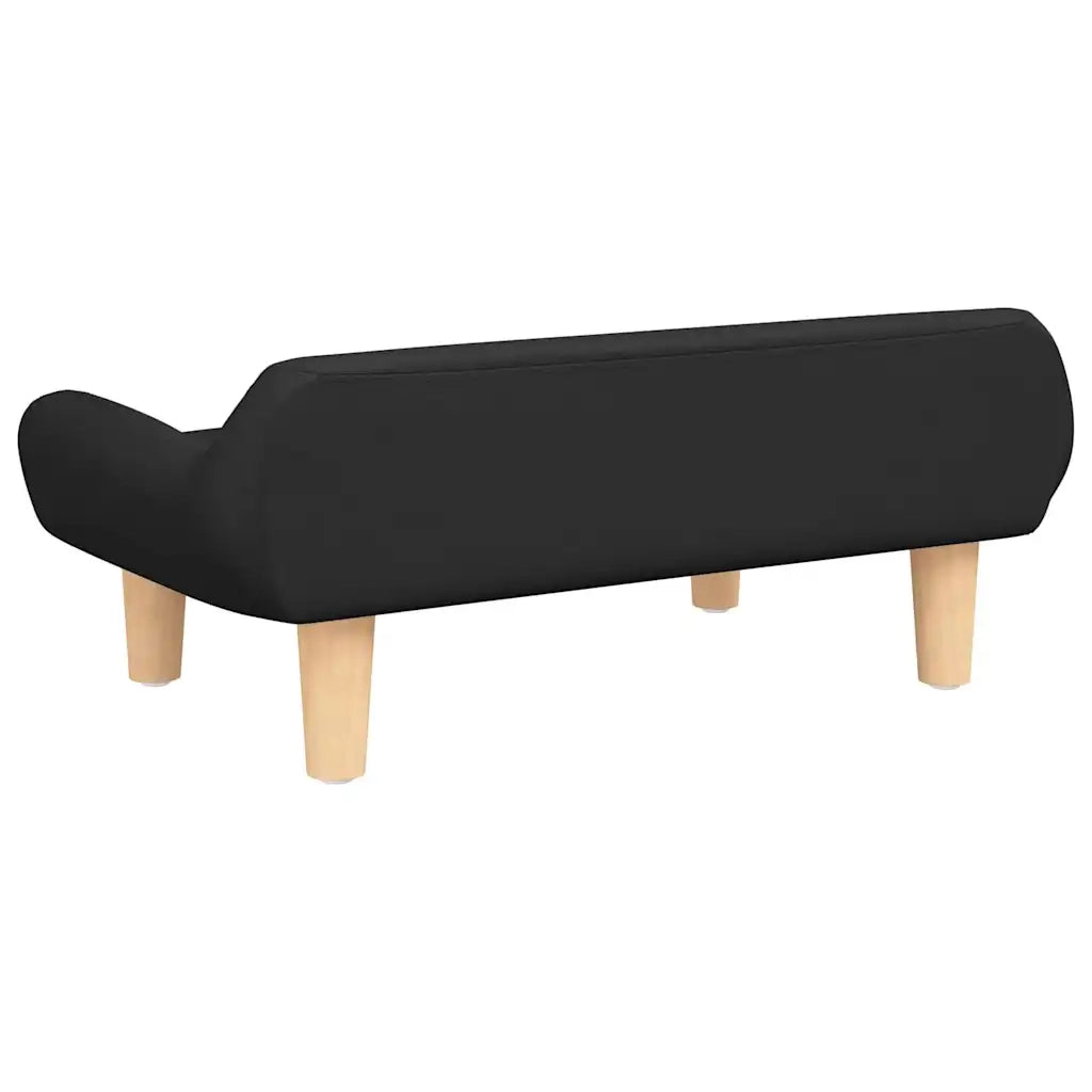 Divano per Bambini-Sofa-Divanetto Nero 70x40x24 cm in Tessuto