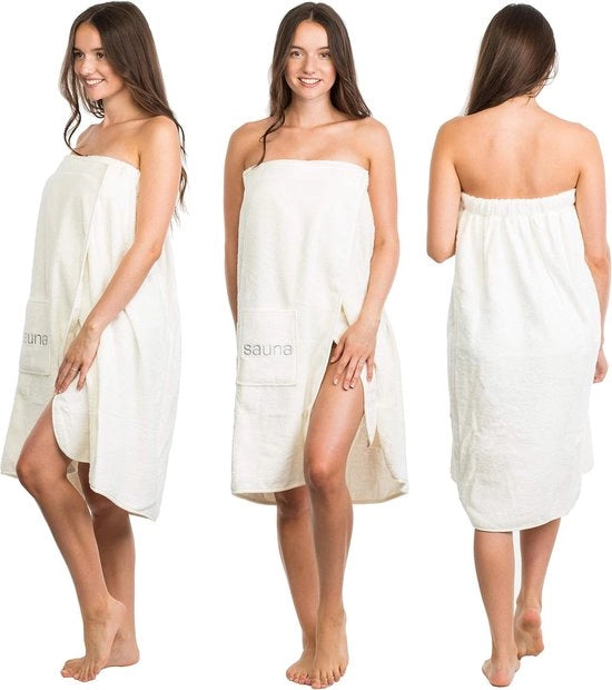 Sauna Cappuccio Comfortevole per Donne con Chiusura a Cerniera Regolabile e Borse