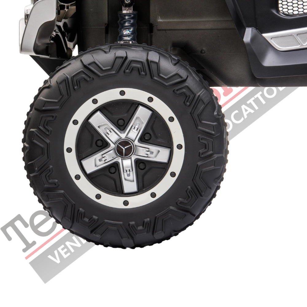 Auto Elettrica per Bambini Mercedes Unimog 12V 2 Posti Monitor Touchscreen Mp4-Verde