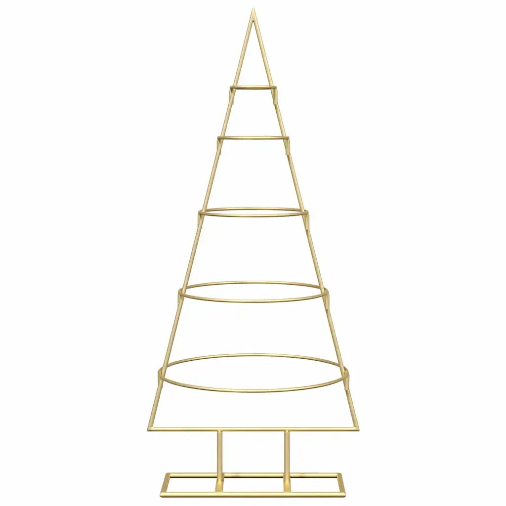 Albero di Natale in metallo con supporto Oro 90 cm 42019152